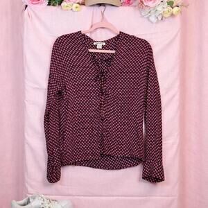 Billabong printed long sleeve blouse